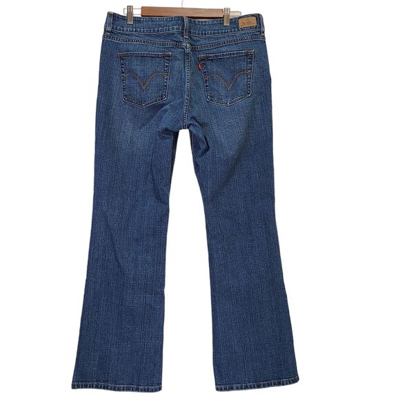 Levis 526 Jeans Womens Size 14 M Slender Boot Cut Mid Rise Dark Wash Denim - Picture 4 of 8